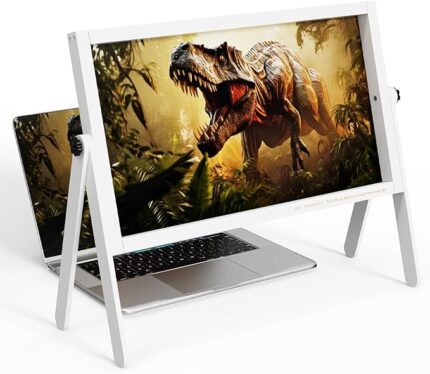 Laptop Screen Magnifier,Computer Screen Magnifying with Rotatable Adjust Desktop Stand for Low Vision & Seniors
